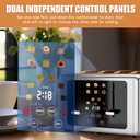 WUNLY Smart Digital 4 Slice Toaster with Touch Screen, 1.5'' Extra Wide Slots for Bagel, Digital Countdown & Sound Control, 6 Bread Types & 6 Shade Settings, Defrost/Reheat/Standby, Silver