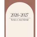 Aesthetic Wall Calendar 2026, 18 Monthly Vertical Calendar January 2026 to June 2027, 15" x 10" Modern Wall Hanging Calendar for School, Home, Office for Monthly Organizing & Planning 