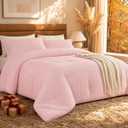 Quataly Oversized Queen Comforter Set 3PCS Seersucker Lightweight Bed Set, Queen XL