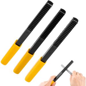 3 Pieces Thread Repair Files Kit, SAE & Metric Thread Restorer File Set with Safety Caps, Rethreading Tool Kit for Screws, Bolts & Plumbing