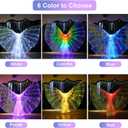 Ragyzity LED Isis Wings Light Up Wings Glow Light Up Belly Dance Costumes, Led Butterfly Wings for Halloween Christmas