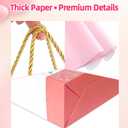 BOPLYBAY 60th Birthday Gift Bag for Women with Card & Tissue Paper - Large 13" Pink Age 60 Party Favor Bag, 60 Year Old Birthday Gifts Wrapping for Mom Grandma Wife