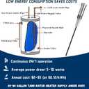 Powered Anode Rod, Electric Anode Rod, Powered Anode Rod for Water Heater, Reducing Odor of Rotten Eggs, Reduce Limescale, for 40-89 Gallon Water Tank Except Bradford White, 30 Years After Sales.
