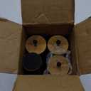 6 Inches Round Solid Wood Furniture Legs Set of 4, Brown Wooden Replacement Feet with Threaded 5/16'' Hanger Bolts for Sofa, Couch, Armchair, Cabinet, TV Stand, Ottoman and Dresser