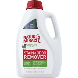 Natures Miracle Stain & Odor Remover, Tough on Dog Urine, Feces, Vomit, Drool and Other Organic Stains and Odors, 1 Gallon