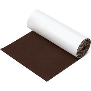Fullhawl Large Felt Furniture Pads 12 x 60 Inch Non Slip Self Adhesive Heavy Duty Cuttable Strip Roll Felt Sheet Tape for Protecting Hardwood Floors Chair Wall, Brown