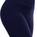 TNNZEET Biker Shorts Women - 8" High Waisted Tummy Control Workout Gym Spandex Booty Yoga Volleyball Shorts (A-navy Blue) L