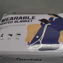 Wearable Heated Blanket with Foot Pocket, Electric Wearable Throw Blanket with Sleeves, Hood, Portable Heated Blanket with 8 Heat Settings, 1-10 Hours Auto Shut-off, Gift for Family, Friends, 50*70" (Beige)