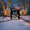 2 x 250 Years America Garden Flag,250th Anniversary USA Patriotic Banner Double-Sided with Eagle Design, 1776-2026 Commemorative (A_1 x 1.5 ft)