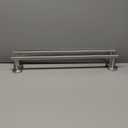 2 Pieces Silver Bathroom Towel Bar, Towel Bar for Bathroom, Hand Towel Holder, Bathroom Towel Rack 18/8 Stainless Steel Wall Mount Brushed Steel, Total Length 24 Inch