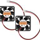 ANVISION 2-Pack 40mm x 10mm DC 5V Brushless Cooling Fan, Dual Ball Bearing, 2-Pin