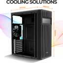 Zalman T6 ATX Mid Tower Computer PC Case, Pre-Installed 120mm Fan, 5.25 ODD, USB 3.0, Patterned Mesh Design, mATX ITX for Gaming Workstation, Black