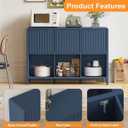 FATORRI 6 Cube Storage Organizer with 3 Doors, Modern Horizontal Bookcase