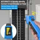 Circuit Breaker Finder, Digital Breaker Finder with GFCI Outlet Tester, AC 90-135V Electrical Circuit Tracer with Buzzer Alarm & Color LCD Display, Includes Batteries & Carrying Case