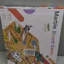 Original Marble Game Wahoo Board Game Double Sided Painted Wooden Fast Track Board Game for 6 and 4 Players 6 Colors 24 Marbles 6 Dice for Family Friends (Small Log)