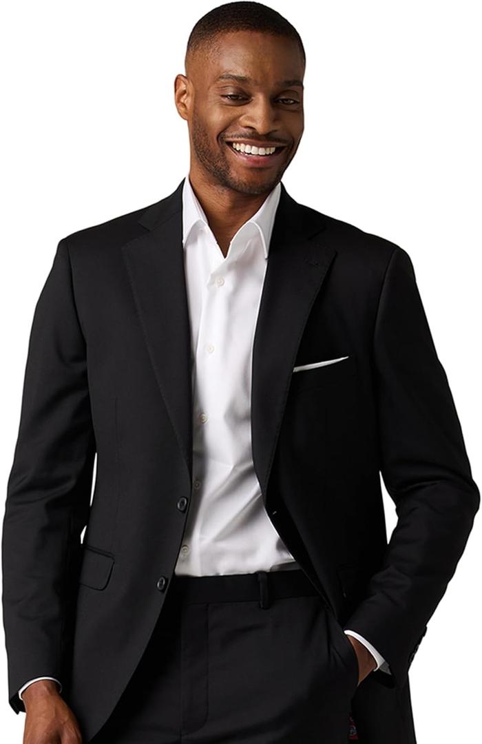 Alton Lane Mercantile Jacket Tailored Fit - Premium Quality Suit Jacket for Men, Stylish and Elegant Formal Suit for Men (40, Black)