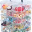 5-Tier Mini Brand Storage Case with Adjustable Compartments, Plastic Organizer Box for Mini Brand Organizer(Case Only)