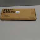 Kingsyard Heavy Duty Deck Hook, 27"39" Adjustable Metal Deck Railing Hooks for Hanging Bird Feeders, Planters, Suet Baskets, Lanterns, Wind Chimes, Clamp Mounted