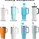 Straw Cover Cap for Stanley Cup Accessories, 6 Pcs Dust-Proof Straw Topper for All brand's Tumbler and Water Bottle, Adjustable 6mm-12mm DIA Straw Stopper for Yeit/simple modern/hydroflask and More