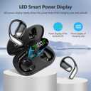 Open Ear Bone Conduction Headphones，,Over Ear Earbuds with Ergonomic Earhook,Bluetooth Headphones 5.4 with Smart Digital Display,60H Playtime,IPX7 Waterproof,Touch Control Operate Running Fit Cycling