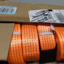 TLGREEN 4 Pack 2 in x 27 FT Flat Hook Ratchet Straps (11,000 lbs Break Strength), Heavy Duty Tie Down Straps for Trucks (Orange)