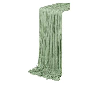 Sage Green Cheesecloth Table Runner 32 x 9Ft inch Gauze Table Runners,Semi Sheer Boho Cheese Cloth Fabric Table Runner Bulk for Wedding,Party,Baby Shower,Bridal Shower Decoration 1 Pack