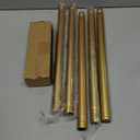 Gold Curtain Rod 36-91 Inch, 1 Inch Adjustable Heavy Duty Curtain Rods for Windows, Decorative Modern Window Treatment Rods, Telescopic Splicing Metal Drapery Pole, Easy Installation