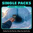 DUDE Wipes On-The-Go Mint Chill Travel Wipes - 30 Count (Individually Wrapped) - Extra-Large Adult Flushable Wipes - Infused with Tea Tree Oil, Vitamin E, and Aloe - Septic and Sewer Safe