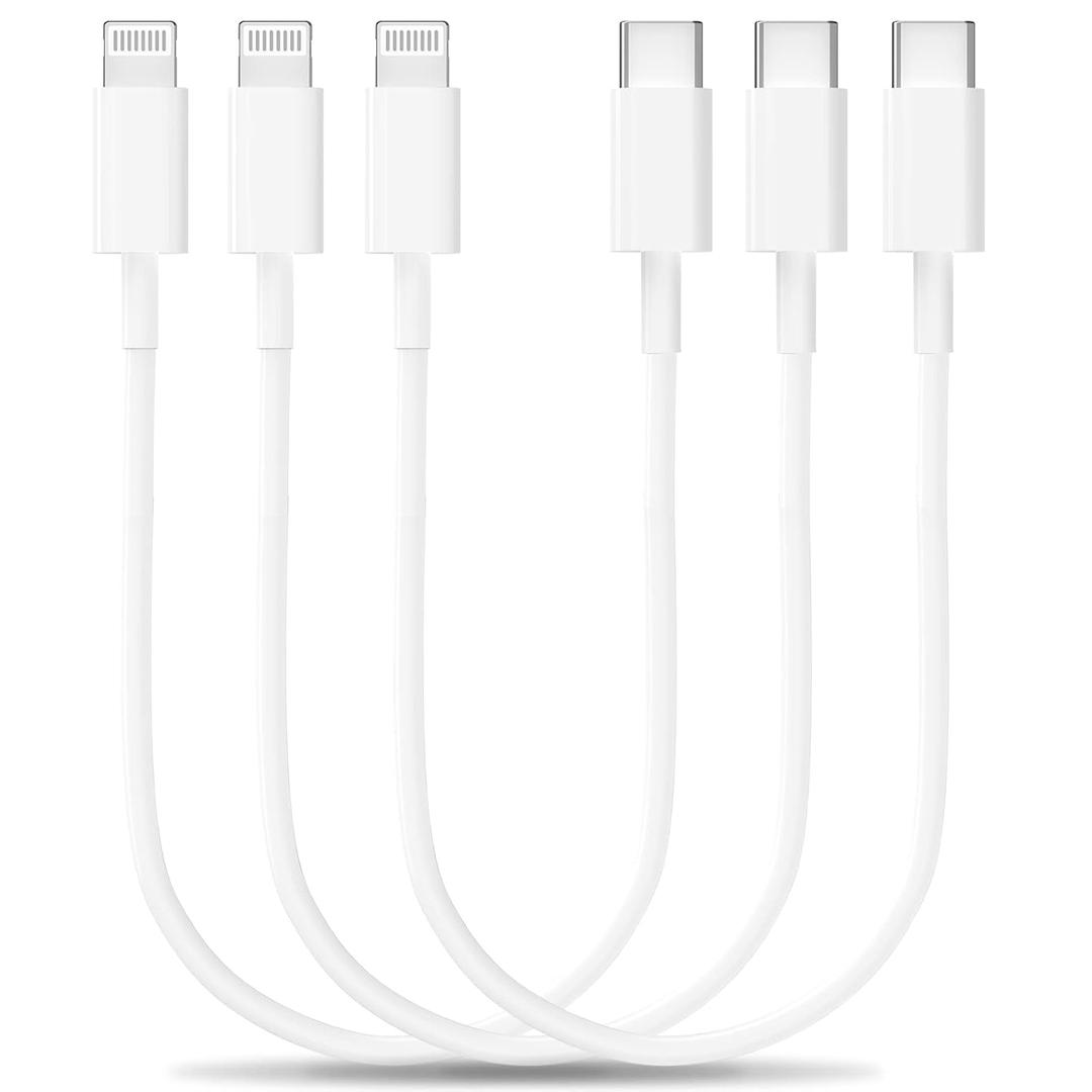 [Apple MFi Certified] Short USB-C to Lightning Cable (3Pack 0.6FT), iPhone Fast Charger Cable USB-C Power Delivery Charging Cord High Speed Data Sync for iPhone 14 13 12 11 Pro XS XR X 8 iPad Airpods