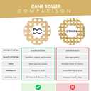 16" Natural Rattan Cane Webbing Roll – Prewoven Wicker Sheet for Furniture Repair, Cabinets & Chairs (16in L x 3.3ft W)