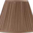 Aspen Creative 32072, Hardback Empire Transitional Spider Lamp Shade, Mushroom Pleated Sienna Brown, 7" Top x 13" Bottom x 10" Slant