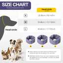 Quiet Ears for Dogs - Adjustable Ear Covers for Noise, No Shake Dog Head Wrap, Dog Calming Hood for Thunder, Lightning, Fireworks, Vet Visits, Polyester and Stretch Cotton Blend, Purple, Large