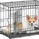 MidWest Homes for Pets 22-Inch LifeStages Crate for Extra-Small Breeds, Up to 15 lbs, Double Door Folding Dog Crate with Divider Panel, Leak-Proof Tray & Secure Latch, Heavy-Duty & Easy to Assemble