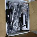 Huuger Nightstands Set of 2, End Tables with Charging Station, Fabric Drawers, Bedside Tables with USB Ports and Outlets, Night Stands for Bedroom, Rustic Brown