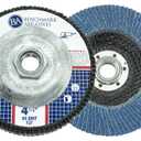 Benchmark Abrasives 4.5" x 5/8"-11 Premium High Density Jumbo Zirconia Type 27 Flap Discs 4 1/2 for Angle Grinder, Sanding Discs, Finishing - Grinding Wheels 4 1/2 Inch - (10 Pack) 60 Grit