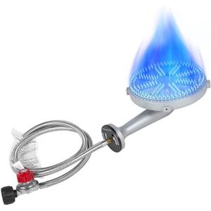 Llamaviva Portable High Pressure Propane Gas Stove with Adjustable Regulator, Heavy Duty Cast Iron Burner for Outdoor Cooking, Brewing, and Backyard BBQ(200, 000 BTU)