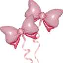 36 Inches Bow Foil Balloon Huge Bowtie Pink Balloon for Baby Shower, Wedding, Kids Theme Party Decoration (Pink)