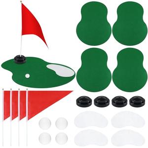 4 Set 20 PCS Golf Sport Centerpieces Table Decorations Golf Themed Party Decorations Golf Birthday Party Supplies Including Golf Ball Sand Trap Red Flag Plastic Flag Stand for Sport Themed Party Decor