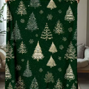 WDCOZY Christmas Throw Blanket Christmas Tree Reversible Super Soft Knitted Couch Bed Sofa Microfiber Chenille Luxurious Home Decor Warm Cozy Comfy Lightweight Holiday Blanket Winter 50x60 Green