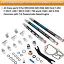 High Pressure Oil Pump HPOP Master Service Kit & Hoses Lines & Crossover Kit for Ford 7.3L Powerstroke Diesel engines F-series E-series Excursion 1999 2000 2001 2002 2003 Complete Set 38 PCS