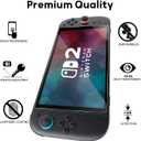 for Switch 2 Screen Protector - Shatterproof Tempered Glass with Auto-Dust Removal, Zero Bubbles Auto-Alignment, Anti-Scratch Glass Film for Switch 2 (2025) Accessories, 2 PCS