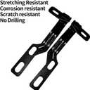 No-Drill Engine Hood Hinge Ditch LED Mount Brackets for Auxiliary Offroad Pod Work Light, Fit Cowl Panel at Windshield Base Compatible with 2nd Gen Tacoma 2005-2015