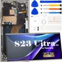 OLED for Samsung S23 Ultra LCD Digitizer Replacement for Samsung S23 Ultra 5g Display Screen Replacement for Samsung SM-S918 Touch Screen Repair Kits with Frame(with Fingerprint Function) (Black)