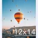 JCJMY 12x14 Picture Frame White for Wall Hanging, Wall Mounting Horizontally or Vertically, 12 x 14 Wall Gallery Poster Photo Frame with Shatter Resistant Plexiglass, White