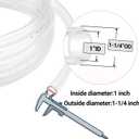 1 ID 1-1/4 OD - 50 ft Clear Plastic Vinyl Tubing, Flexible PVC Hose Lightweight Non-Toxic vinyl Tube for Transfer Water Air Oil