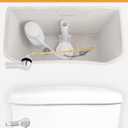 Hibbent Universal Metal Front Mount Toilet Handle Replacement Kit, Brass Toilet Flush Tank Lever with Stainless Steel Flapper Chains for Most Toilets, Chrome