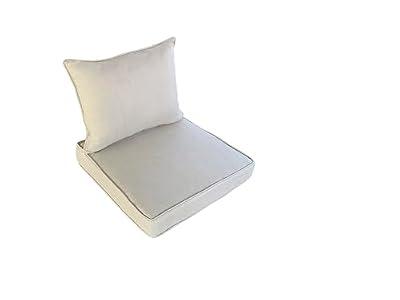 Outdoor Chair Cushions for Patio Furniture,24x24x5 Replacement Couch Cushion Set for Wicker Glider Rocking Chairs Loveseat Sectional Sofa,Thick Out Door Chair Pad Weather Fade Resistant,Sand Beige