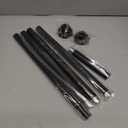 Bonpally Adjustable Tension Curtain Rod, 32-75 Inches Non-Slip Stainless Steel Shower Curtain Rod, Rust-Resistant Telescoping Rod for Bathroom, Kitchen, Dorm, RV, No Drilling, Easy to Install, Black