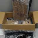 Utility Slim Storage Cart with Wheels, 4-Tier Narrow Rolling Organizer Shelf with Wood Top, Metal Storage Rack and Space-Saving Organizer for Bathroom, Kitchen, Laundry Room, Small Spaces (8.1 inch wide, Black)