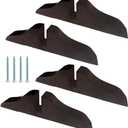 4pcs Folding Room Divider Stand, Folding Privacy Screen Holder Wooden Room Divider Stand with Screws, Heavy Duty Partition Feet for Home, Office, Hotel (4 Color Options). (Black)